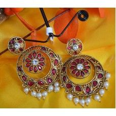 High Ended Designer Earrings in Antique Gold base